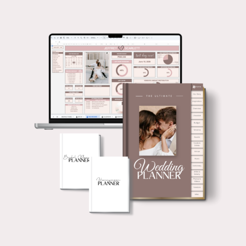 Wedding Planner Template BUNDLE - Brown & Pink