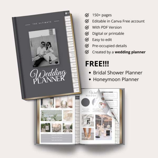 Wedding Planner Template - Black & Gray