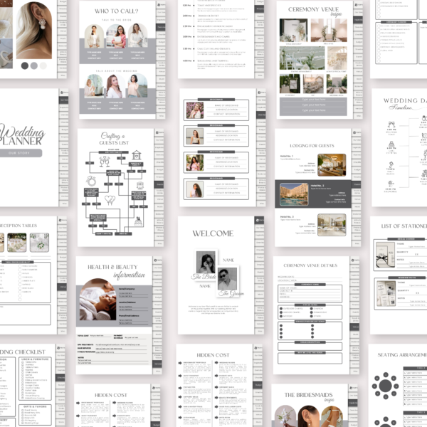 Wedding Planner Template - Black & Gray