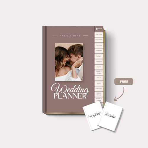 Wedding Planner Template - Brown & Pink