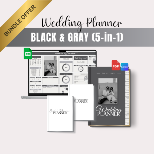 Wedding Planner Checklist Template & Google Sheet BUNDLE