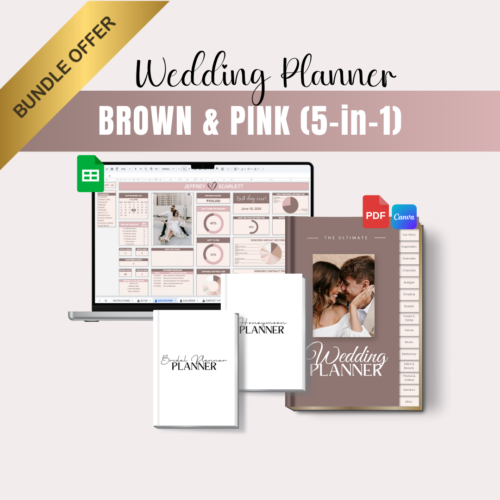 Wedding Planner Checklist Template & Google Sheet BUNDLE
